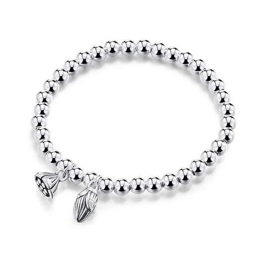 Yuxifeng Jewelry Platinum Bracelet Women's PT950 Two Worlds Bracelet Platinum Lotus Lotus Pendant Transfer Pearl Bead Bracelet 8.98g