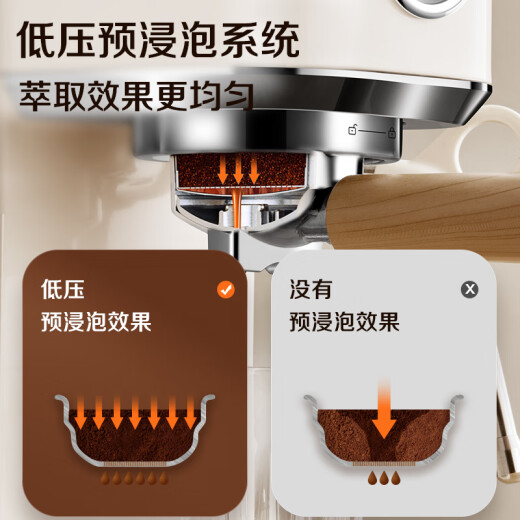 苏泊尔（SUPOR）【国家补贴】意式家用浓缩半自动咖啡机 礼物送长辈 办公室小型便携摩卡手冲壶SW-CFB501