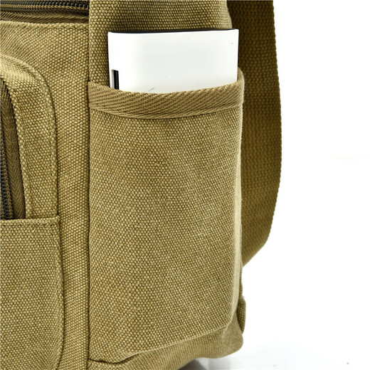 Vinoa men's large one-shoulder cross-body canvas bag wear-resistant construction site tool bag large labor insurance bag large capacity travel bag large coffee 1015