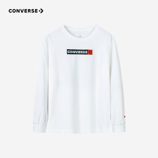 Converse【变形金刚联名】匡威儿童装秋季打底衫男童长袖T恤CNVB-LS-G689 纯白色 140 /68 【建议身高128-140cm】