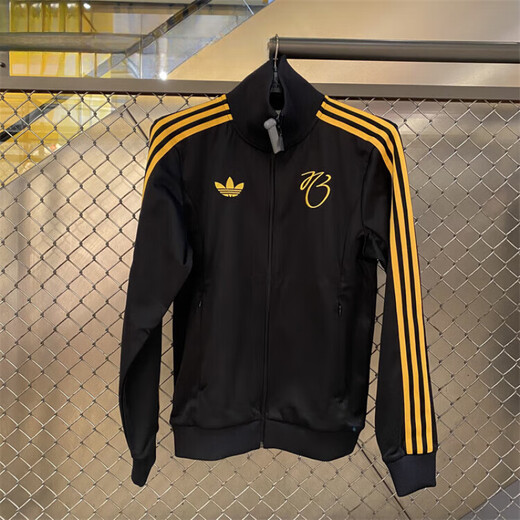 阿迪达斯 （adidas）外套男女三叶草复古条纹休闲足球立领夹克JD9096IY0055官方旗舰正 深靛蓝1 IT3878 M