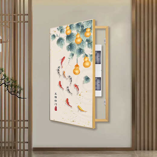 Customized Lotus Lotus großer Elektrikmeterbox Eingangstür Dekoration Malerei Hängende Malmalereien Einfacher modern