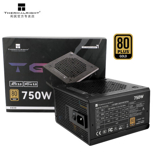 Thermalright TR-TG850 Netzteil 850W/1000W/1200W/750W/650W Goldmedaille Vollmodul Unterstützt PCIe 5.0/ATX3.0 Netzteil TR-TG750S [Goldmedaille Direct Black Black Line Version]