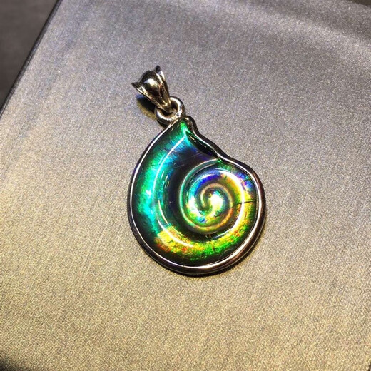 Shixi Canada's new other/other natural crystal/semi-precious stone necklace ammolite pendant