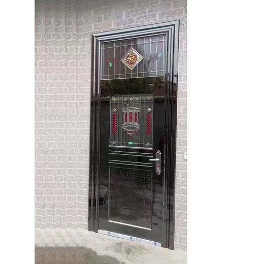 勤凯304单门不锈钢带亮窗气窗通风门带摇头门防盗门厨房门阳台门单门 500*700请联系客服看款 外包外左