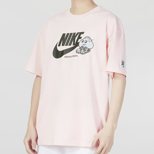 Nike (NIKE) official T-shirt men's and women's clothing 25 spring and summer new sportswear running print casual loose couple round neck short sleeves FB9804-686/same style for men and women/single pieces M 170 (recommended 120-140Jin [Jin equals 0.5 kg])