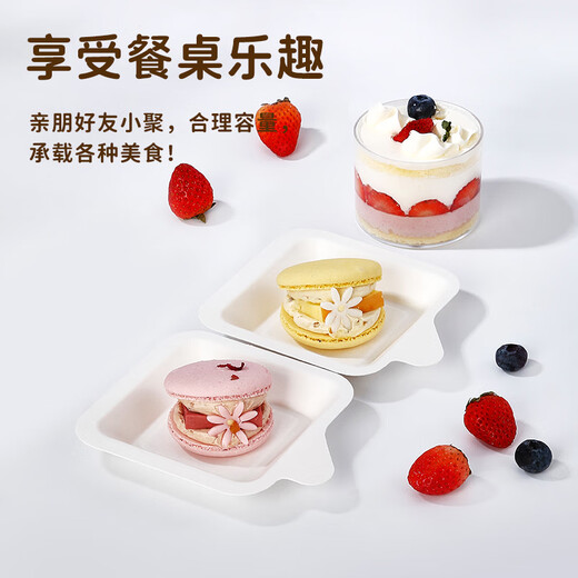 Youao cake plate disposable plate 4 inches (pack of 30) biodegradable paper plate outdoor picnic camping tableware