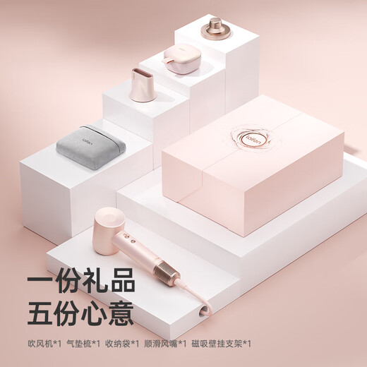 Laifen high-speed hair dryer, quick-drying household hair dryer, negative ion hair care and low noise hair dryer, birthday gift for girlfriend, national subsidy, pink gold gift box