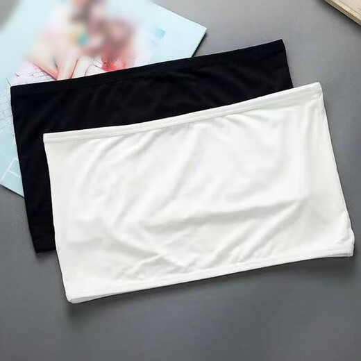 Shengshu strapless chest-wrapped underwear, feminine anti-exposure one-piece student bottoming summer new tube top 1 piece white flat mouth one size fits all 80-120 Jin Jin is equal to 0.5 kg