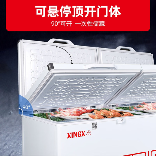 Xingxing (Xingx) Réfrigérateur de congélateur à grande capacité horizontal commercial, réfrigération à la conversion de réfrigération et congélation à haute température, réfrigération à haute efficacité de première efficacité énergétique de premier niveau, magasins, supermarchés, dépistage de la crème glacée [BC-728GE