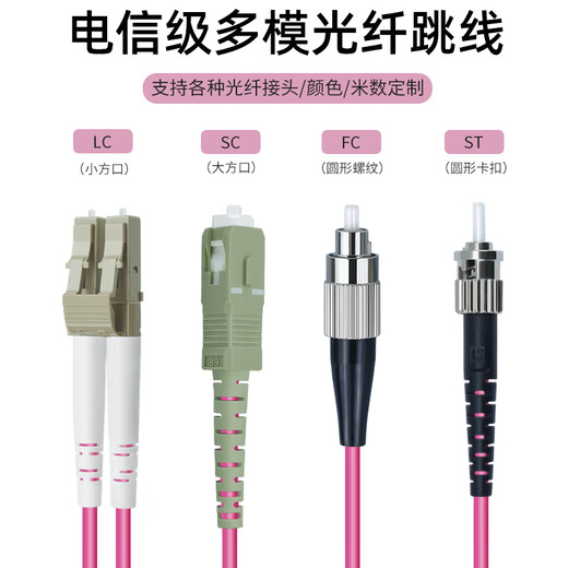 UPlian OM4 10,000 Gigabit Multimode Fiber Optical Jumper LC-LC Engineering Telecommunications Grade Dual-core LC Pig fiber 25G Switch Optical Fiber Module Connection Line Optical Brazing Line OM4 Multimode Dual-core LC-LC 5 meters