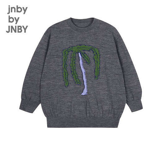 jnby by JNBY江南布衣童装长袖套头毛衣舒适巴素兰羊毛春男女童儿童1O2310430 072/中杂灰 100 cm