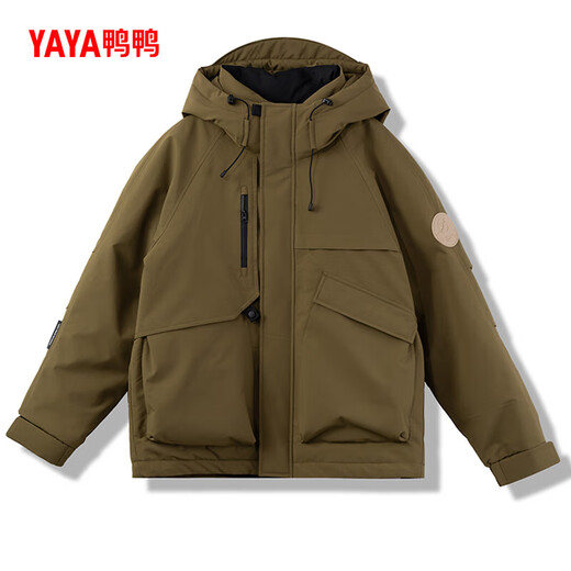 YAYA (YAYA) Short Down Jacket 2024 Winter New Casual Versatile Uniform Warm Jacket for Men and Women YX Sandstone Red M 170