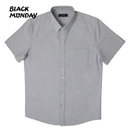 BLACKMONDAY summer pure cotton Oxford shirt men's short-sleeved cotton men's no-iron fashionable and versatile business casual formal shirt