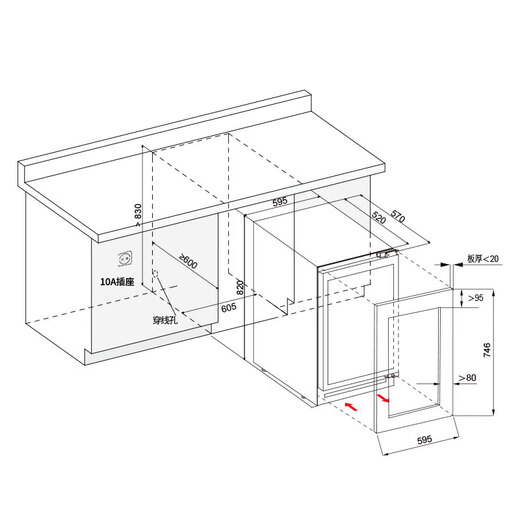 Faseeny Embraco frequency conversion custom door panel embedded red wine cabinet constant temperature wine cabinet constant temperature and humidity cigar cabinet external door cold drink low temperature 0 degree tea refrigeration and fresh cabinet ice bar cigar cabinet combination/frequency conversion/external door 290L