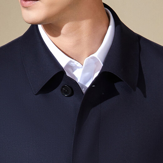 
Antonio [high-string worsted 100% wool] men's high-end jacket mid-length coat business executive trench coat
