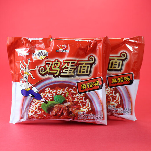 统一好劲道鸡蛋面麻辣味整箱6227袋袋装泡面方便面 [整箱27袋]