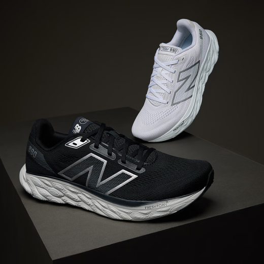NEW BALANCE NB880 V14跑步鞋官方运动鞋男鞋夏透气缓震跑鞋Fresh Foam X 黑色 男款 M880B14 标准鞋楦D 41.5 (男码脚长26cm)