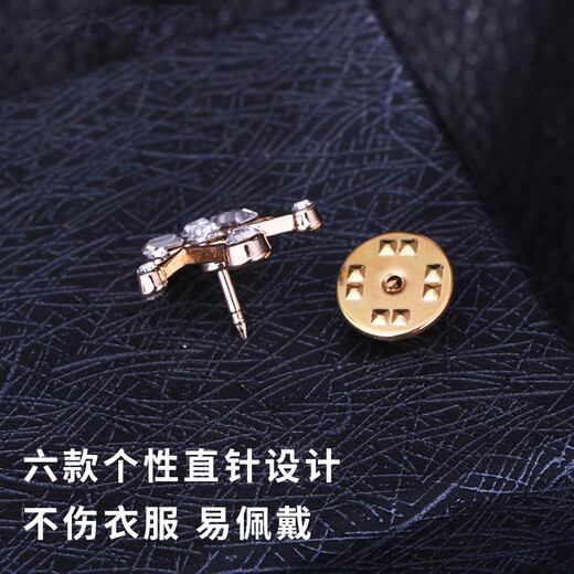 Dingjing Suit Brooch Male Birthday Gift for Boyfriend Dad Elder Suit Badge Practical Coat Collar Accessories Brooch Instant Success Brooch Light Box Set T234