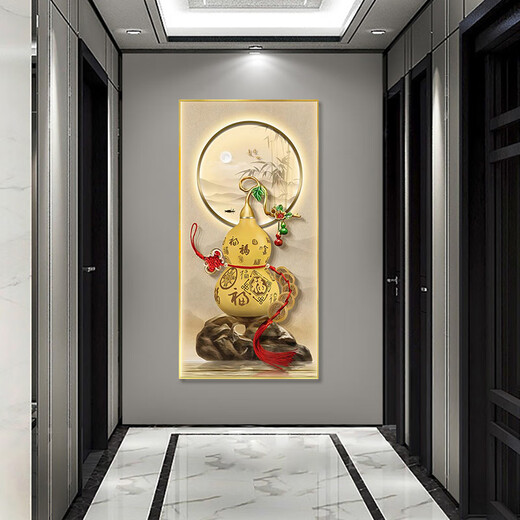 Shantoulin Village FU Personnage suspendu peinture rectangulaire Lumière Luxury Entrée Entrée Entrée Décoration Paint