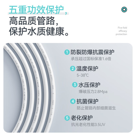 Yibai water purifier 2 points PE pipe special water purifier inlet and outlet water pipeline machine hose 15 meters water pipe pure water machine accessories
