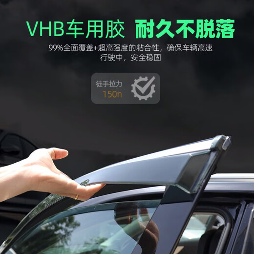 Yushanhe Haval h6 car window rain eyebrow national trend version special rain shield and rain shield rain strip accessories Harvard Automotive Supplies 21-24 third generation Haval h6*4 pieces 3D stainless steel bright strip rain shield Ten-year warranty