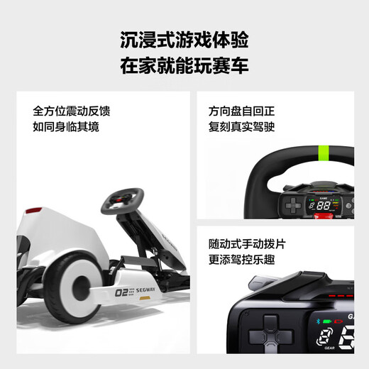 NINEBOT九号卡丁车儿童成年人炫酷漂移车四轮小赛车9号平衡车mini改装卡丁车套件2网红款APP男女智能车pro 九号卡丁车mini双色保马烤漆款