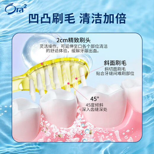 Haole toothbrush triangular spiral (hard bristle) small brush head Deep cleaning Can brush tongue coating Random color shipment