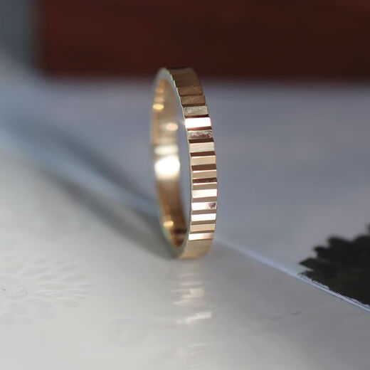 Ouyin spot rabbit Korean pure 14K gold ring female Korean drama Flower of Evil same style full circle ladder ring various flash No. 17 spot