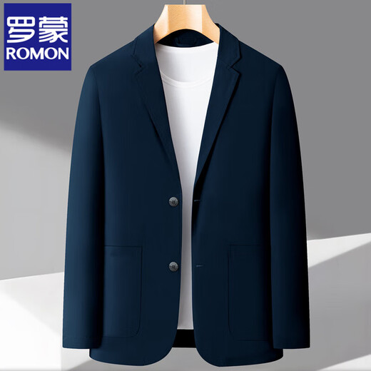 罗蒙（ROMON）冰丝防晒西服男士2025夏季新款休闲透气单西外套薄款西装上衣 浅绿色 XL
