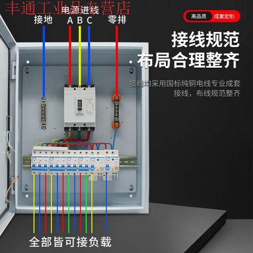 Customized high and low voltage complete sets of distribution boxes for construction site third-level projects, stainless steel cabinets, rain-proof, surface-mounted and wall-mounted, Shanghai People's Style 1