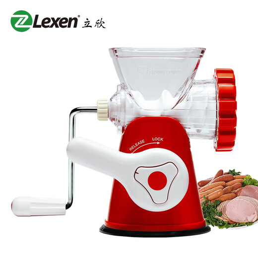 Huili's Green Treasure Manual Meat Grinder Home Sausage Enema Crushed Pepper Small Hand-Cranked Thick and Thin Mincing Meat Stuffing Machine Maroon Upgrade Collect and Get Gifts