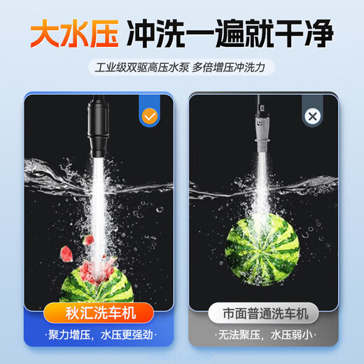 德国洗车高压水枪高压洗车水枪高压水枪洗车用无线锂电洗车水枪 680W 六档【双电20节】10米+桶箱