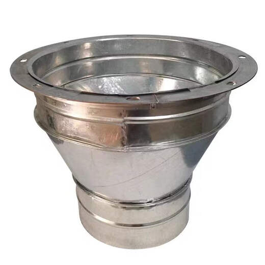 Tinplate large and small head hose exhaust pipe reducer joint range hood fan air duct adapter round horn sink with flange diameter 310mm to any size, connect 1