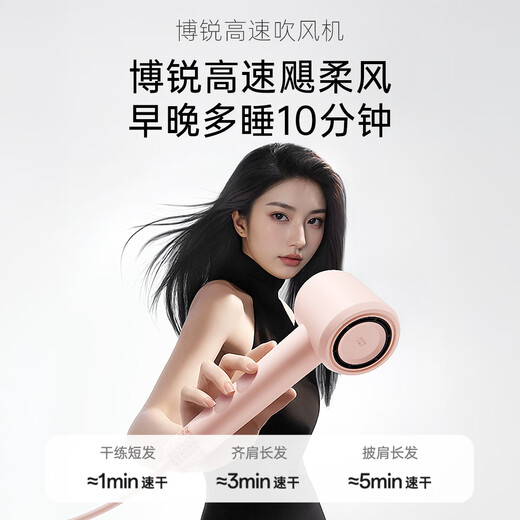 POREE high-speed hair dryer for household use with 200 million+ negative ions for hair care, strong wind, quick drying and noise reduction, portable high-power hair dryer as a holiday birthday gift for your girlfriend, NTC intelligent constant temperature system, True Love Powder PH1651