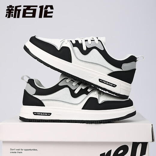 New Balance 2025 Sommer Extra-großer Größe Brettschuhe National Trend Mesh Schuhe Sport Casual Schuhe Plus Größe Fat Herren Schuhe kleine weiße Schuhe 6169 Weiß und Schwarz 47