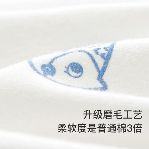 Tongtai infant sleeping bag autumn and winter quilted baby one-piece pajamas pure cotton children's thickened anti-kick quilt anti-jump blue owl 73cm