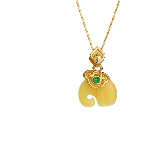 Potala Palace Hui Xiang Ling Xi beeswax pendant niche accessories women's 925 silver necklace as a birthday gift for girlfriend Hui Xiang Ling Xi pendant