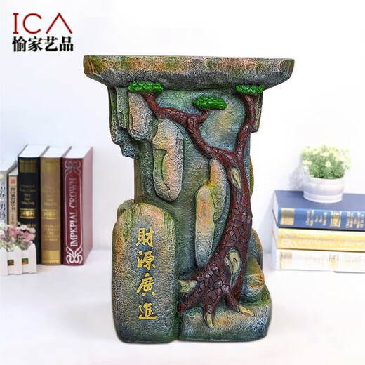 Fließender Wasserbrunnen Dekoration Fischtank Fischteich mit Basisharzfahrzeug Feng Shui Rad Ornament Dekoration Basis 9717