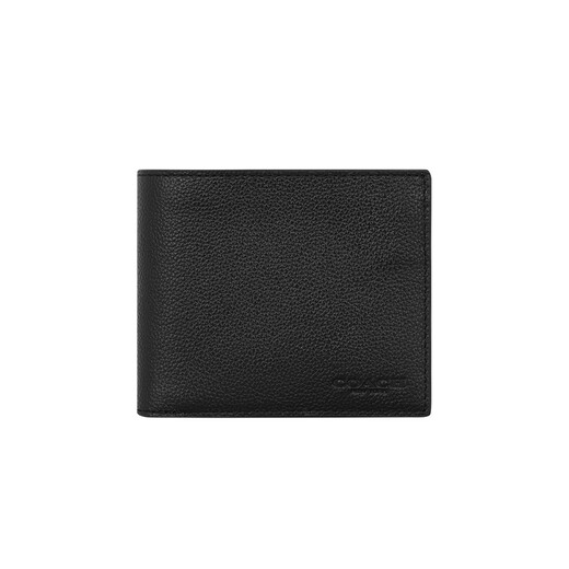 COACH [Brand Direct Supply] Men's Short Folding Wallet Card Holder Black Leather CR911BLK