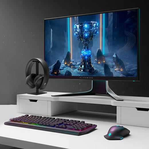 Ensemble clavier et souris Alienware 610M+510K (souris de jeu sans fil et clavier mécanique filaire) Périphériques de jeu haut de gamme RVB pour petit ami et petite amie noir double mode AW610M/noir/16000DPI