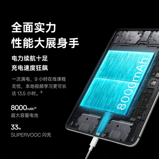 OPPO Pad Air2 11.4英寸平板电脑 2.4K高清大屏 8GB+256GB深空灰 办公游戏学习平板
