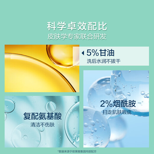 Cerave Aminosäure-Reinigungsgel 473ml (Gentle Reinigungsölkontrolle Schaumstoffreiniger Ölmischung Hautpflegeprodukte für Männer und Frauen)