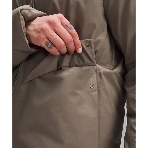 Lululemon Lululemon Men's Down Jacket StretchSeal Parka 600 Fill Goose Down Weatherproof Jacket Nomad Nomad Brown S