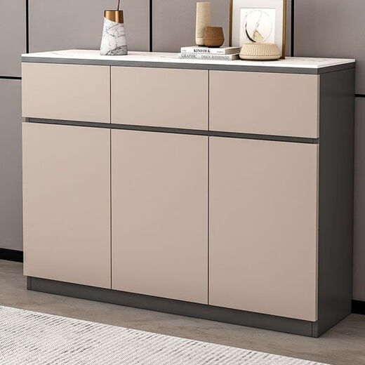 Armoire à parhabie en bois massif beixun armoire murale intégrée de style nouveau de style salon de rangement de roches armoire de rangement de dalle de pierre [étalons de luxe légers de luxe] 120 * 40 * 90