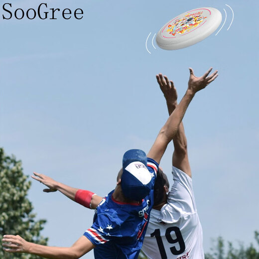 SooGree Children's Soft Frisbee Hand Throwable Boomerang Outdoor Sports Kindergarten Parent-Child Game Flying Saucer Boys and Girls Toys Children's Entry Competition Special Frisbee 175g White