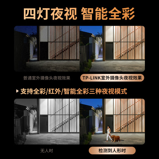 TP-LINK 4 million full color camera home monitor 360 wireless home outdoor outdoor tplink dialogue network mobile phone remote door TL-IPC6Y42DE-A4