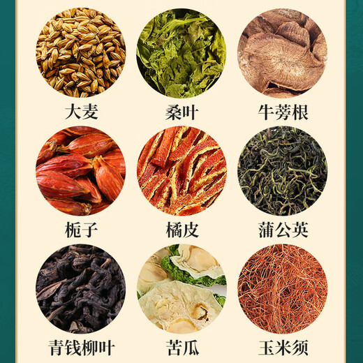 
Beijing Tongrentang Corn Shave Mulberry Leaf Bitter Melon Tea Green Money Willow Dandelion Tea Mulberry Leaf Double Melon Tea Brut Dried Melon Dried Melon Dried Melon Dried Melon with Cassia Tea Breeding Burdock Root Blood Barley Sugar Pressure Tea 1 Box