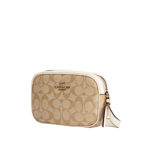 Trainer Frauen PVC mit Leder One-Shoulder Crossbody Bag Light Khaki mit weißem C9926imdqc