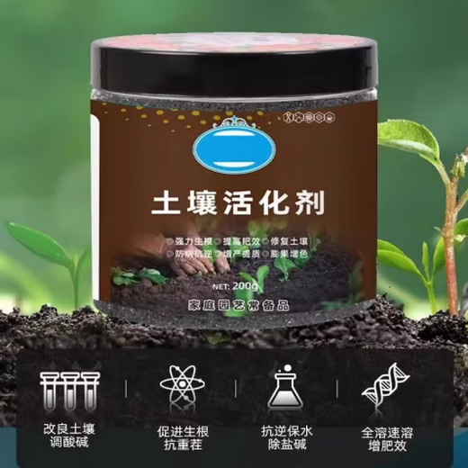 Qiante soil activator for flower green plants, succulent fruit trees and flowers, general soil activator 100g 6 bottles